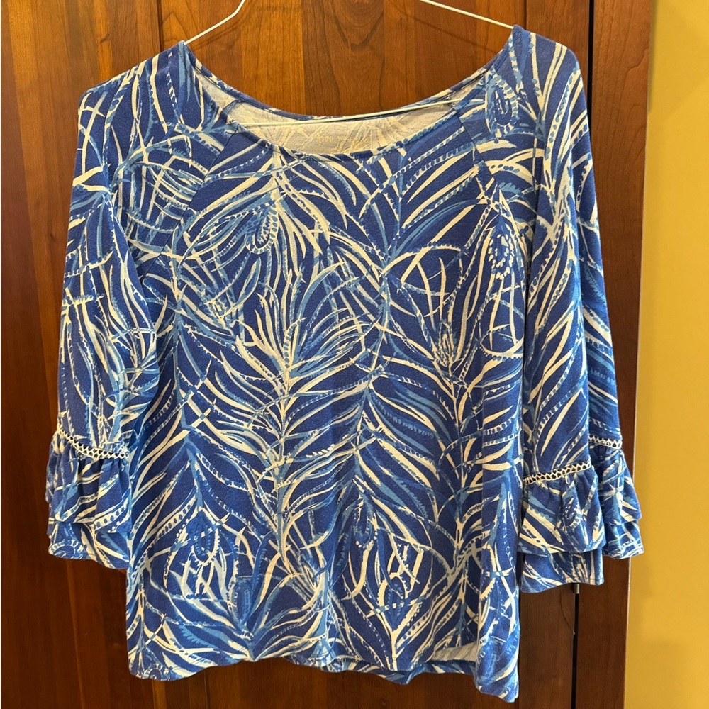 Blue and White Lilly Pulitzer Women's Top